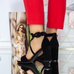 Sandalen mit dicken Absätzen xdr276 schwarz | Mei