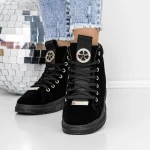 Frauenstiefel mit 3ykq7 Fell Black | Mei