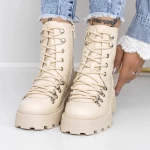 Frauenstiefel mit 3H5 Fell Beige Mei