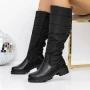 Low -theeled -Stiefel der Frauen 3H3 Schwarz | Mei