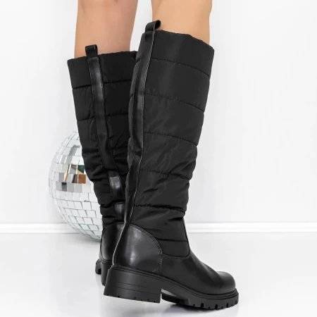 Low -theeled -Stiefel der Frauen 3H3 Schwarz | Mei