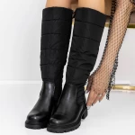 Low -theeled -Stiefel der Frauen 3H3 Schwarz | Mei