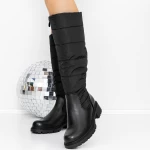 Low -theeled -Stiefel der Frauen 3H3 Schwarz | Mei