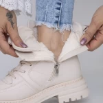 Frauenstiefel mit Pelz 3mx23 Beige | Mei