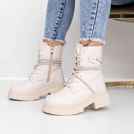 Frauenstiefel mit 3mx19 Fur Beige | Mei