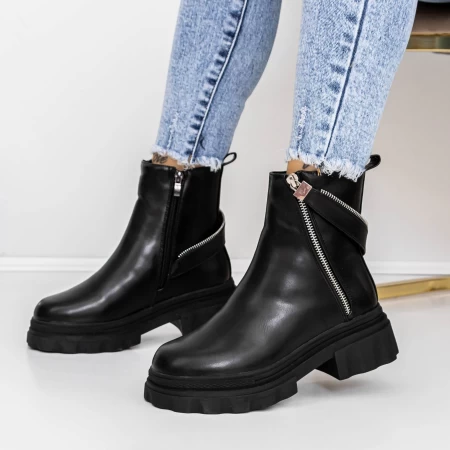 Frauenstiefel mit Pelz 3mx16 schwarz | Mei