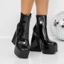 Kurze High Heels und 3QF8 -Plattform schwarz | Mei