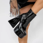 Kurze High Heels und 3QF8 -Plattform schwarz | Mei