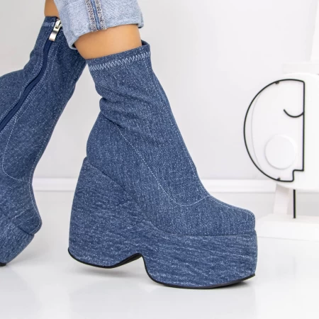 Kurze High Heels und 3MN1 -Plattform dunkelblau Mei
