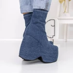 Kurze High Heels und 3MN1 -Plattform dunkelblau Mei
