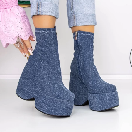 Kurze High Heels und 3MN1 -Plattform dunkelblau Mei