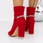 Kurze Stiefel mit einer dicken Absatz 3xkk29 Red | Mei