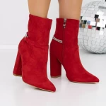 Kurze Stiefel mit einer dicken Absatz 3xkk29 Red | Mei