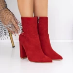 Kurze Stiefel mit einer dicken Absatz 3xkk29 Red | Mei