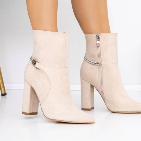 Kurze Stiefel mit einer dicken Absatz 3xkk29 Beige | Mei