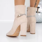 Kurze Stiefel mit einer dicken Absatz 3xkk29 Beige | Mei