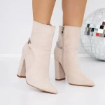 Kurze Stiefel mit einer dicken Absatz 3xkk29 Beige | Mei
