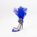 Sandalen mit einem dünnen Absatz xkk232 blau | Mei