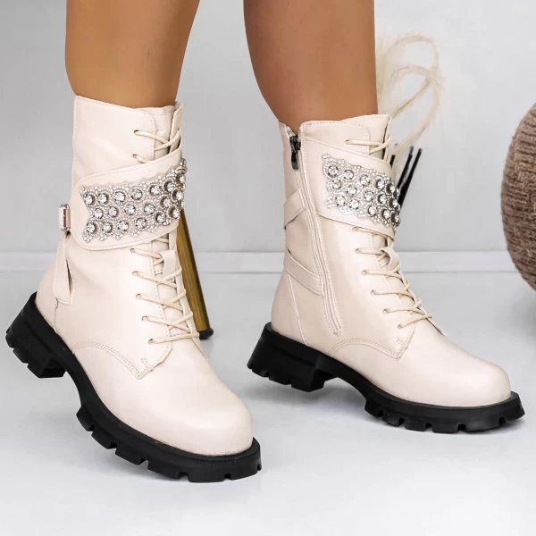 Frauenstiefel mit 2in15 Fur Beige | Mei