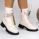 Frauenstiefel mit 2in15 Fur Beige | Mei