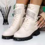 Frauenstiefel mit 2in15 Fur Beige | Mei