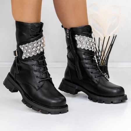 Frauenstiefel mit 2in15 Fell schwarz | Mei