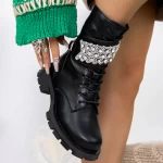 Frauenstiefel mit 2in15 Fell schwarz | Mei