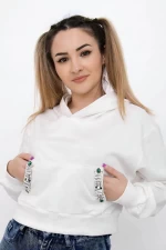 Frauen Sweatshirt L55191 Weiß | Kikiriki