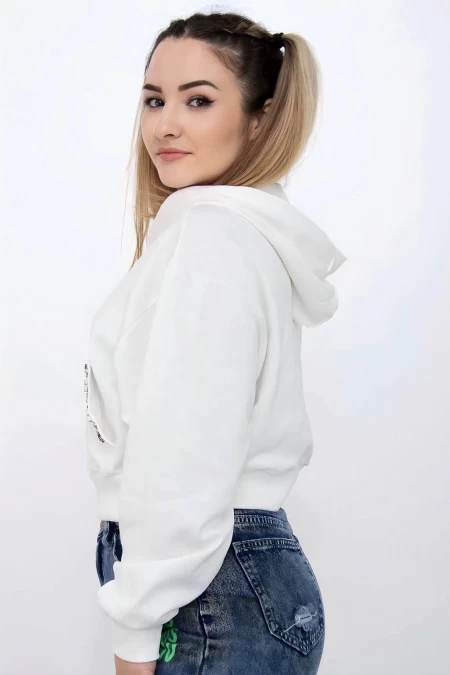 Frauen Sweatshirt L55191 Weiß | Kikiriki