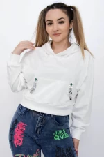 Frauen Sweatshirt L55191 Weiß | Kikiriki