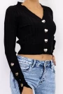 Frauen Sweatshirt DZ93023 Schwarz Kikiriki