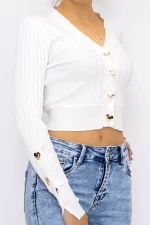 Frauen Sweatshirt DZ93023 Weiß | Kikiriki