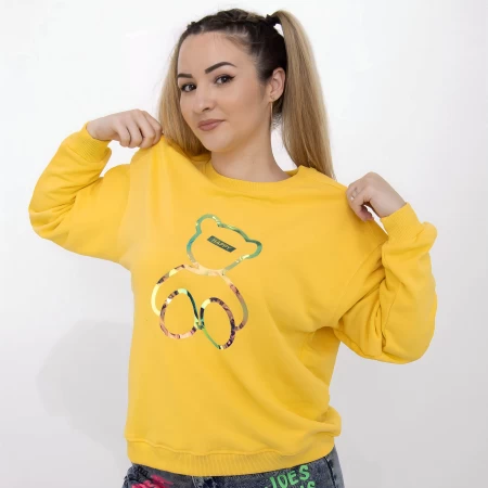 Frauen Sweatshirt AW24 Gelb Kikiriki