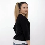 Frauen MDG-24-1303 Black Sweatshirt Kikiriki