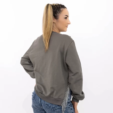 Frauen Sweatshirt B73031 Grau Kikiriki