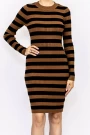 Frauenkleid NG-2370 Braun-Black | Kikiriki