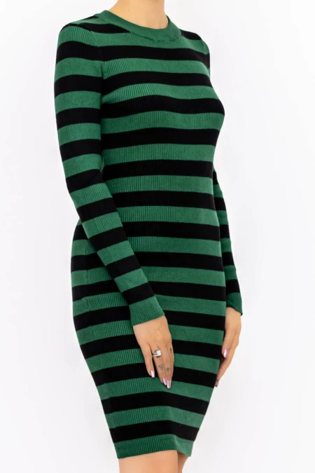Frauenkleid NG-2370 Green-Black Kikiriki