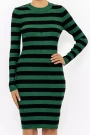 Frauenkleid NG-2370 Green-Black Kikiriki