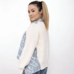 Frauen jt213 Jacke weißblau Kikiriki