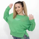 Frauen TR20-12011 Sweatshirt grün Kikiriki