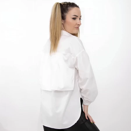 Frauenhemd C28077 Weiß | Kikiriki