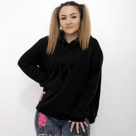 Kapuzen -Sweatshirt mit H2204015 Black | Kikiriki