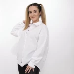 Frauenhemd C27438 Weiß | Kikiriki