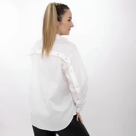 Frauenhemd C28078 Weiß | Kikiriki