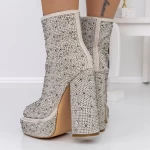 Kurze High Heels und 3KV10 -Plattform weiß Mei