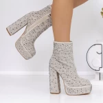 Kurze High Heels und 3KV10 -Plattform weiß Mei