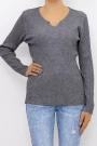 Frauen D695 Sweatshirt Grau Mode