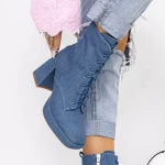 Kurze High Heels und 3KV20 Plattform Light Blue | Mei