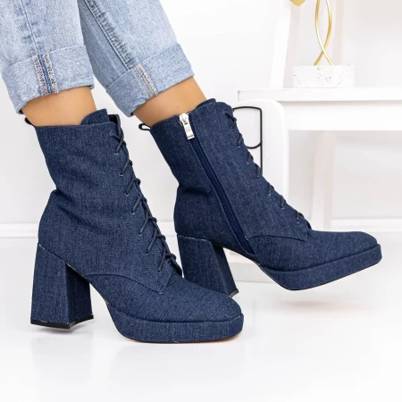 Kurze High Heels und 3KV20 -Plattform dunkelblau Mei