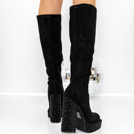 Kurze High Heels und 3KV12 -Plattform schwarz | Mei